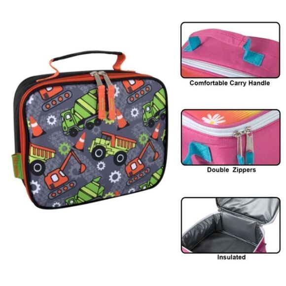 Kids Lunch Bag Fashionable Printed Lunch Bag - New - Picture 2 of 8